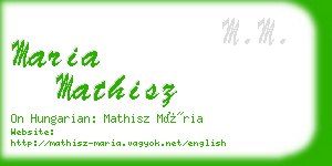 maria mathisz business card